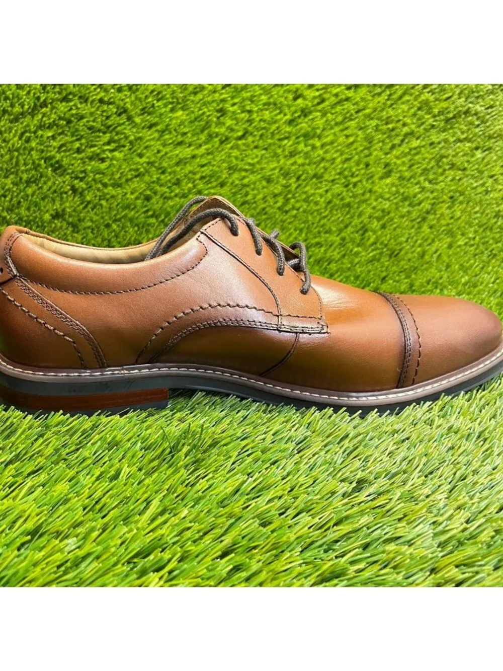 Nunn Bush Westfield Mens Size 11 Brown Casual Classic Cap Toe Oxford Dress Shoes